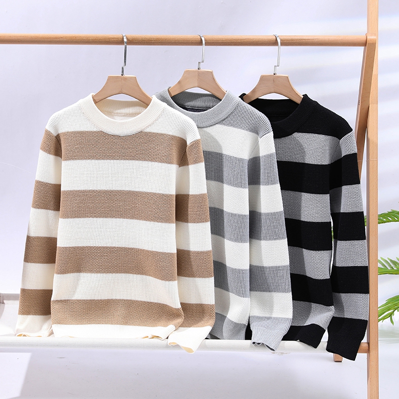 Winter Clothing Patterns - بلوفر رجالي مخطط بنمط كاجوال محبوك
