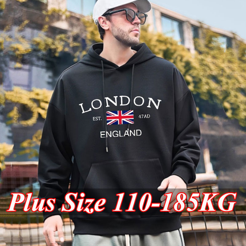 Winter Clothing London - لندن موضة طباعة هوديس للرجال حجم