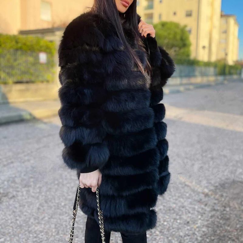 Winter Clothing Offer - معطف فرو الثعلب الحقيقي من QUEENTINA