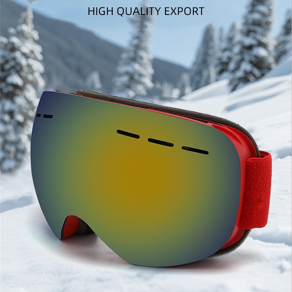 Snow Goggle Uv - نظارات تزلج بإطار مزدوج الطبقات مضادة