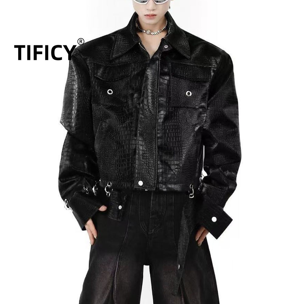 Winter Clothing Patterns - TIFICY التمساح منقوشة وسادة الكتف بولي