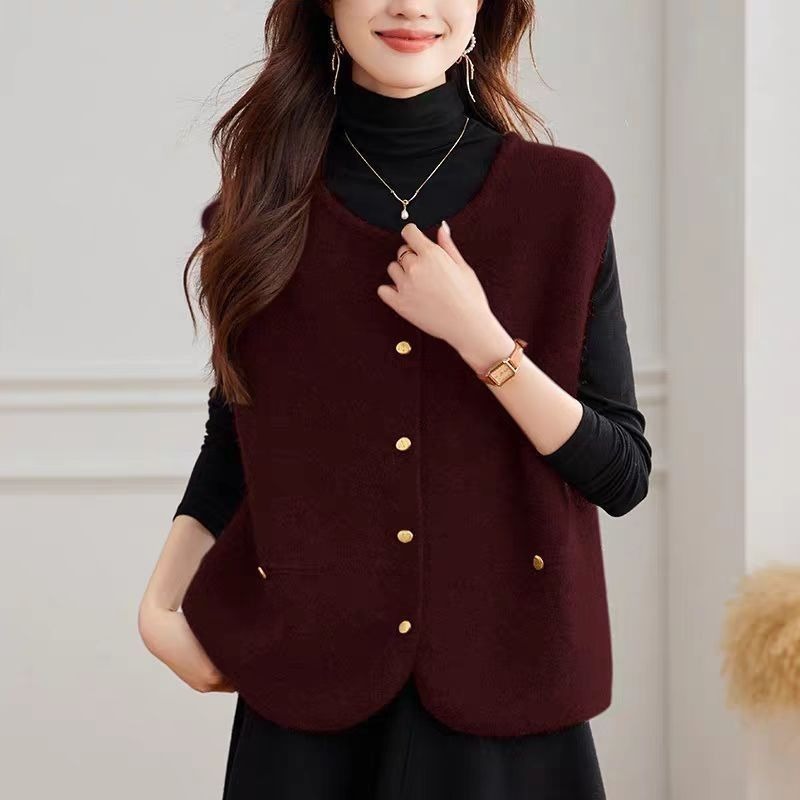 Winter Clothing Offer - المرأة محبوك سترة الصلبة ملابس عصرية