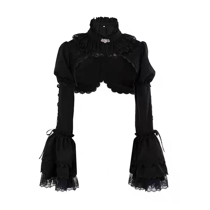 Y2K Winter Clothing - اليابانية القوطية Y2k لوليتا سترة البلوزات