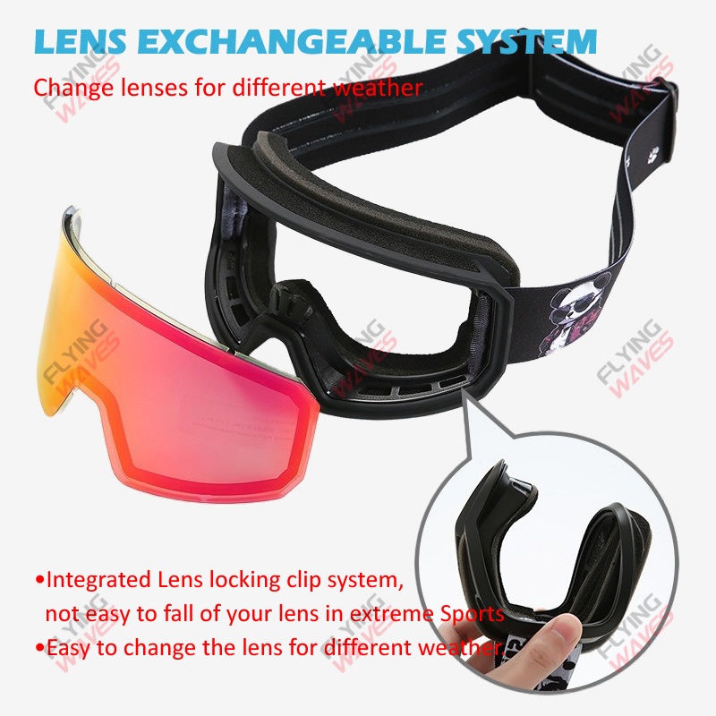 نظارات تزلج جديدة بعدسة مزدوجة - مراجعة Snow Goggle Uv وسعره
