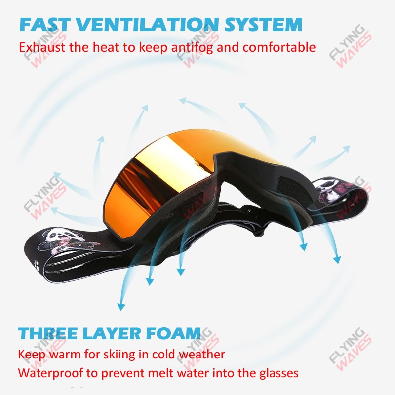 نظارات تزلج جديدة بعدسة مزدوجة - مراجعة Snow Goggle Uv وسعره