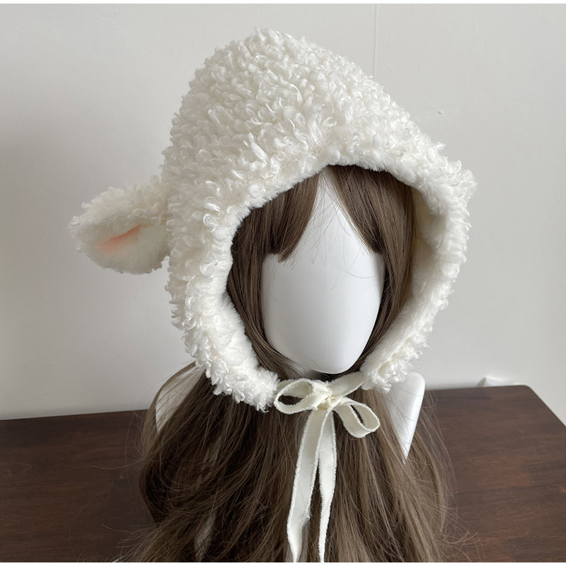 الشتاء الأبيض أفخم الأغنام قبع - مراجعة Winter Clothing Earmuffs وسعره