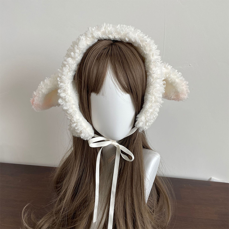 الشتاء الأبيض أفخم الأغنام قبع - مراجعة Winter Clothing Earmuffs وسعره