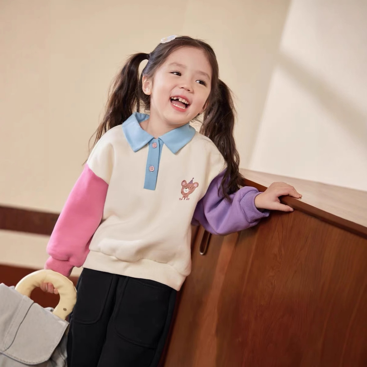 كريم ملابس المنزل طفل بولو طوق - مراجعة Winter Clothing Baby وسعره