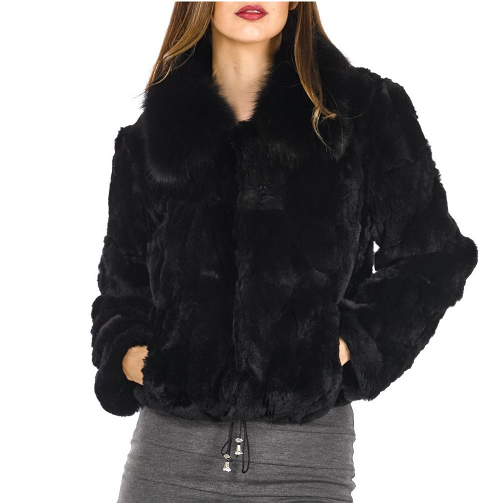 معطف فرو أرنب حقيقي فاخر للنسا - مراجعة Winter Clothing Offer وسعره